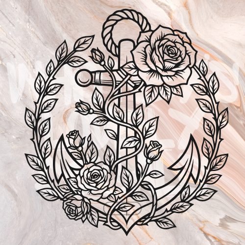 Anchor with Roses